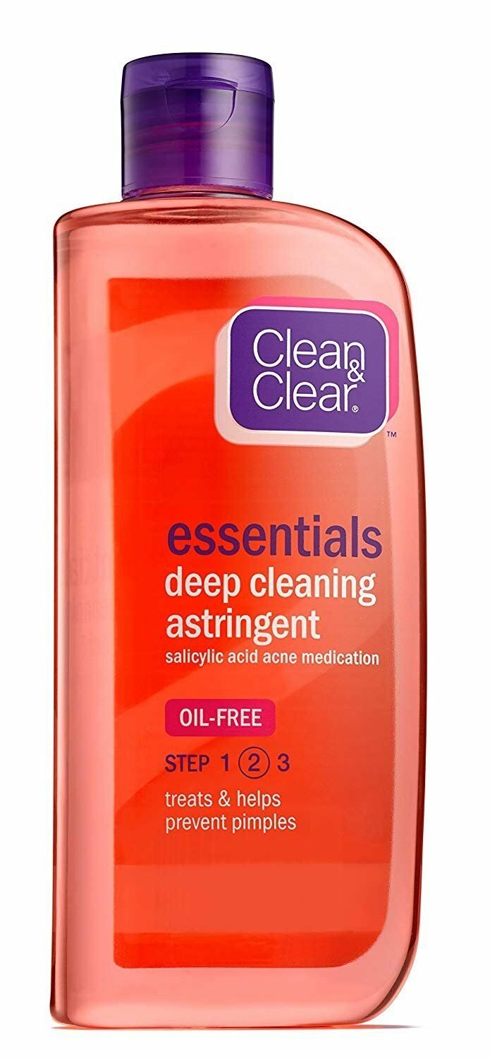 Clean & Clear ESSNTIALS Deep Cleaning Astringent  , 8-Ounce (Bulk Pack of 2)
