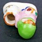 Girl Holding Basket Toothpick Holder Hand Painted Ceramic Vintage Japan