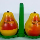 Pears Leaf Holder Salt & Pepper Shakers Plastic Novelty Orlando Souvenir Vintage