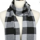 Buffalo Plaid Women's Scarf (White/Black)