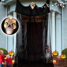 12.3Ft Halloween Ghost Hanging Decorations, Scary Hanging Reaper Motion Voice Ac