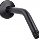 8" Shower Arm and Flange Construction Head Extension Extender Pipe Black Finish