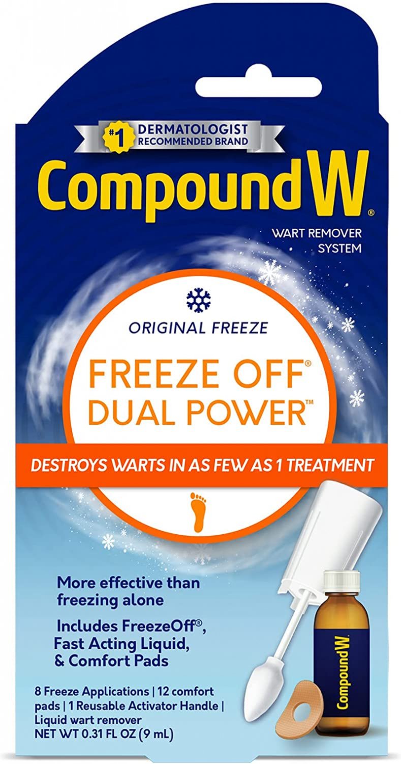 Compound W 2-In-1 Treatment Kit for Large Warts Freeze off & Liquid ...