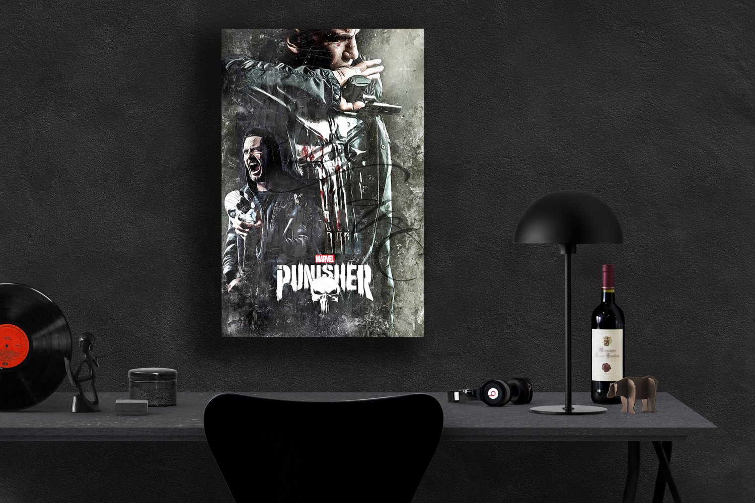The Punisher, Frank Castle, Billy Russo, Jon Bernthal, Ben Barnes 24x35 inches Canvas Print