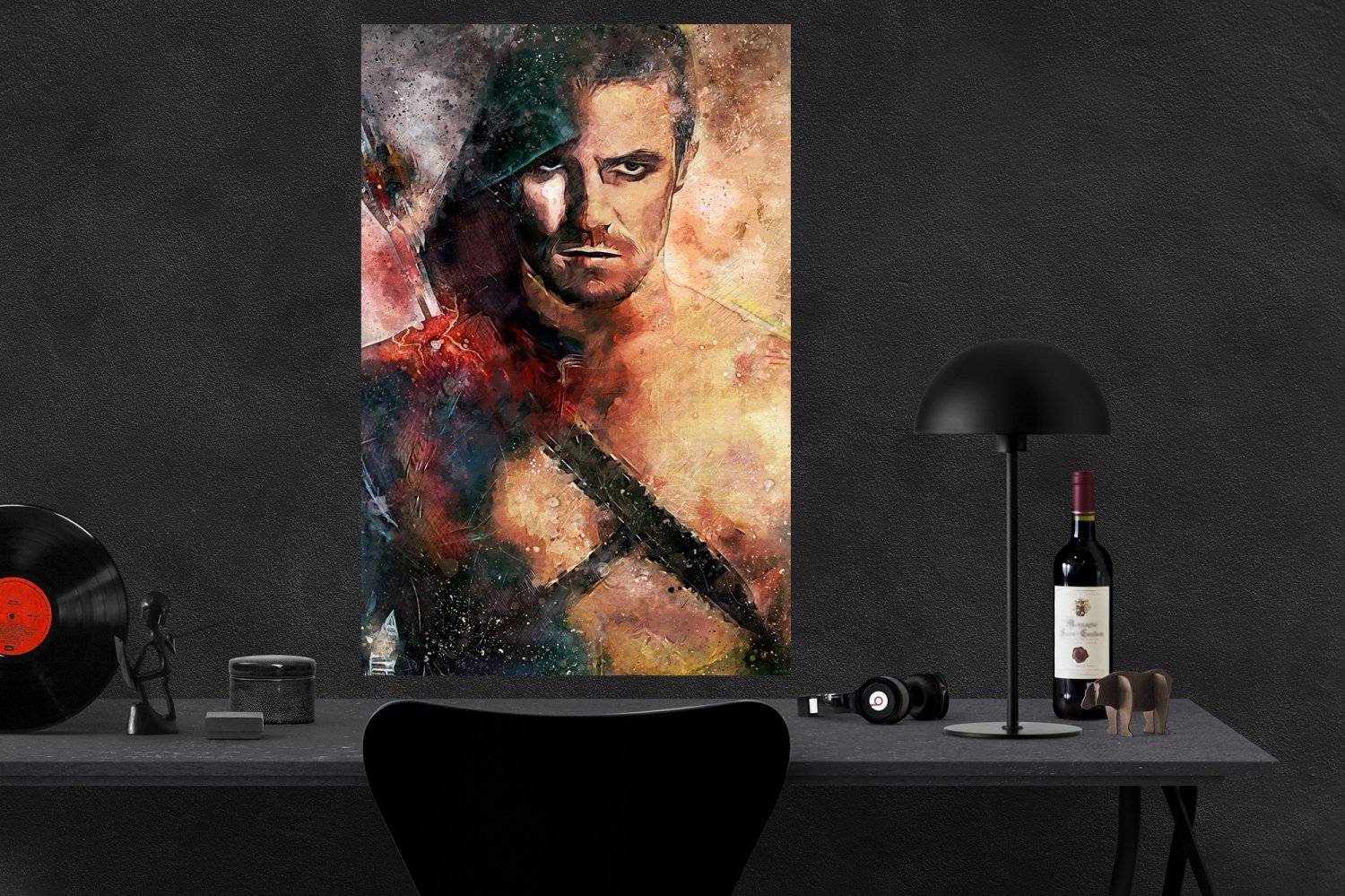 Arrow, Oliver Queen, The Green Arrow, Stephen Amell 24x35 inches Canvas Print