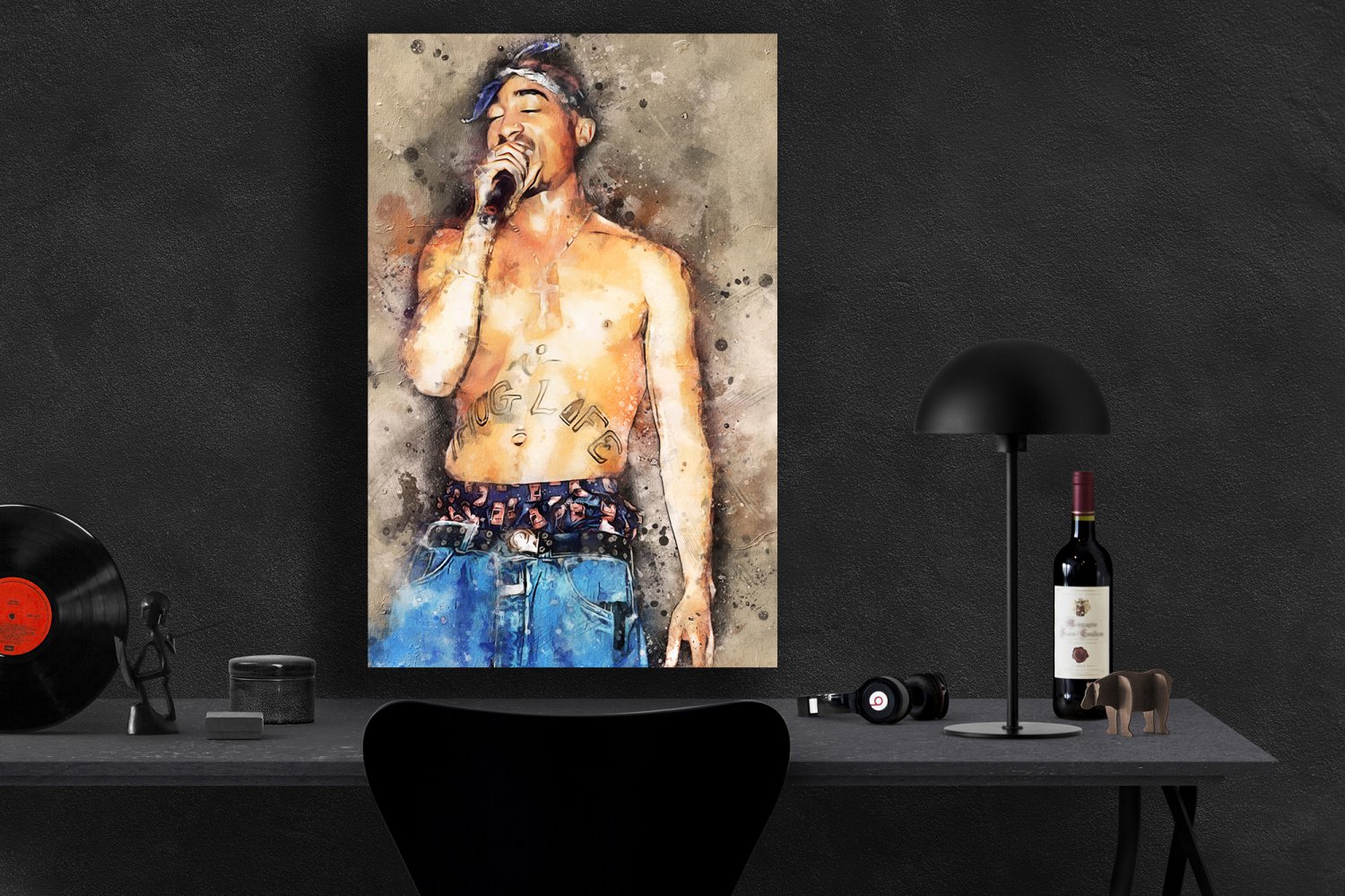 Tupac Shakur 2Pac 8x12 inches Canvas Print