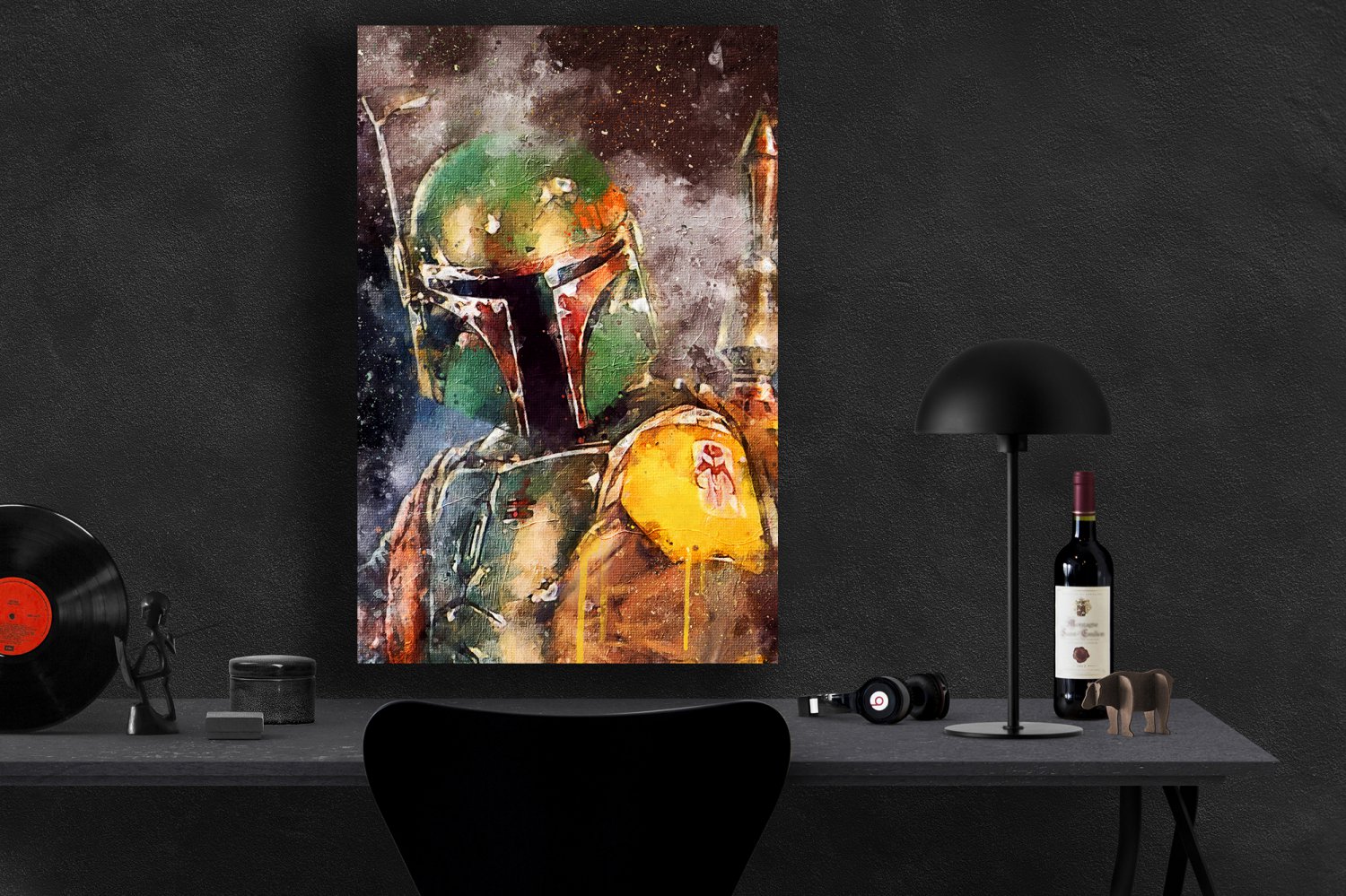Boba Fett StarWars  8x12 inches Canvas Print