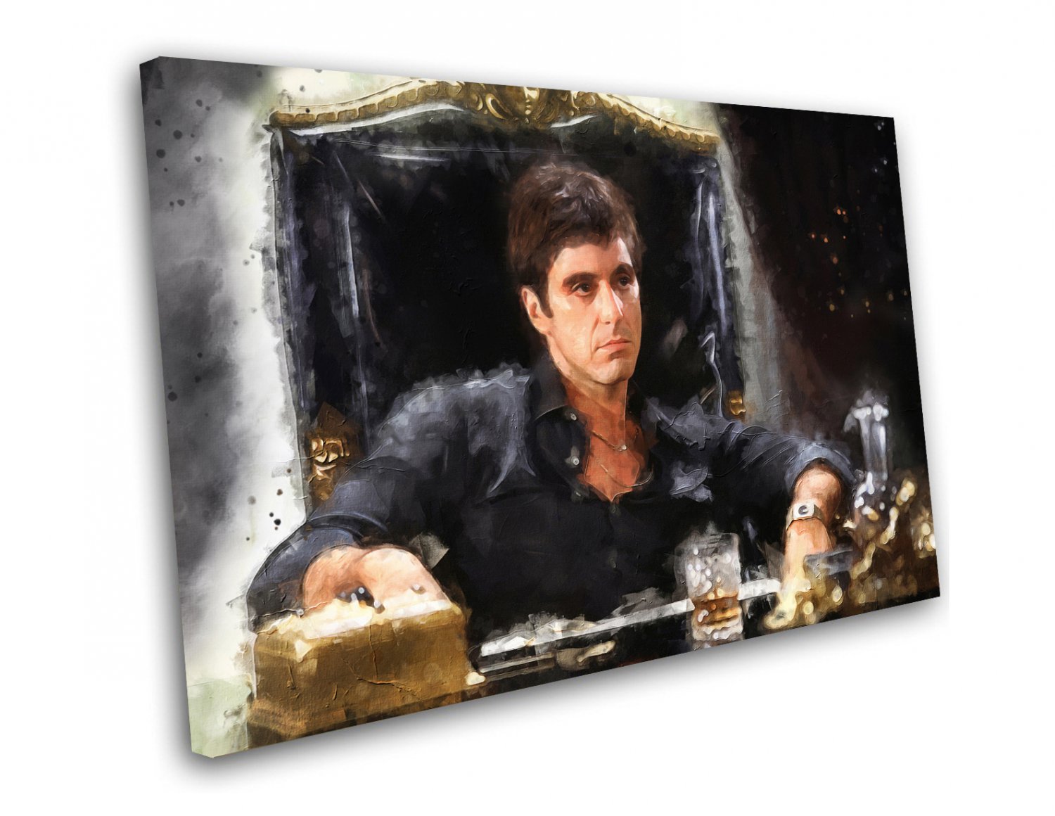 Scarface, Al Pacino, Tony Montana 14x20 inches Stretched Canvas