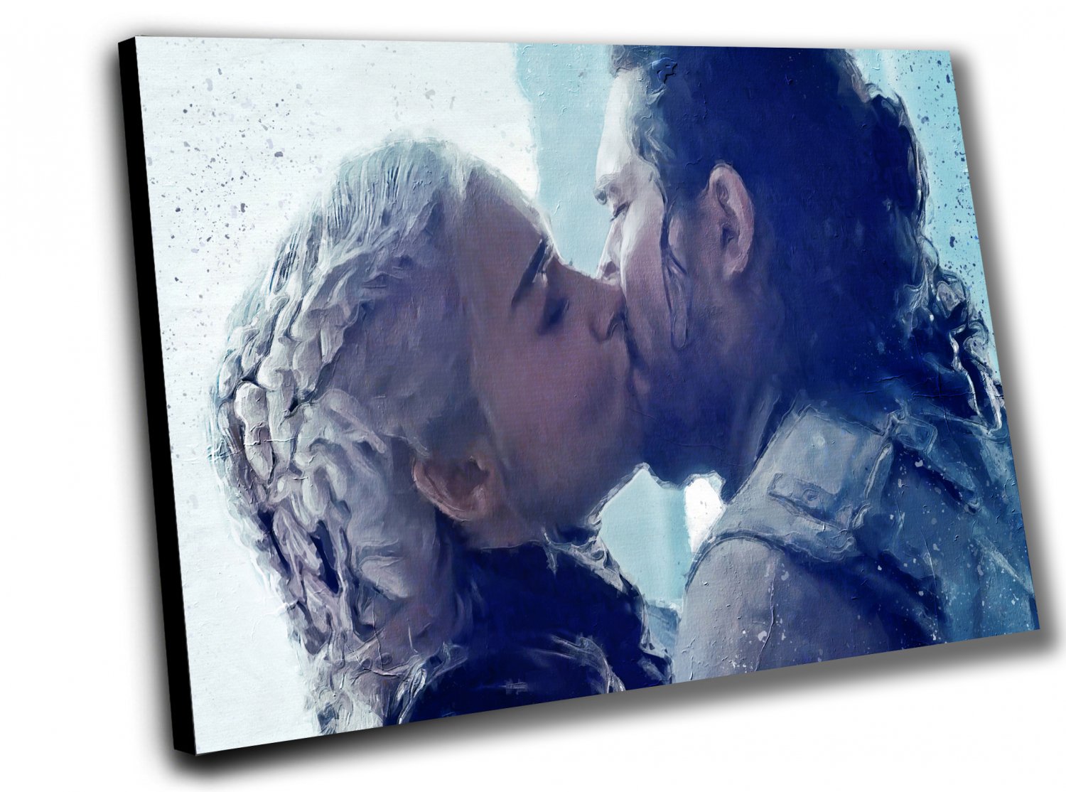 Game of Thrones, Daenerys Targaryen, Emilia Clarke,Jon Snow 14x20 inches Stretched Canvas