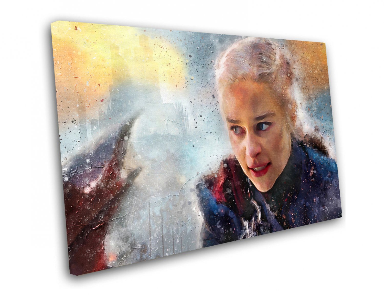 Game of Thrones, Daenerys Targaryen, Emilia Clarke 12x16 inches Stretched Canvas