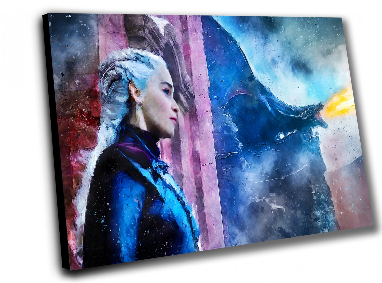 Game of Thrones, Daenerys Targaryen, Emilia Clarke 10x14 inches Stretched Canvas