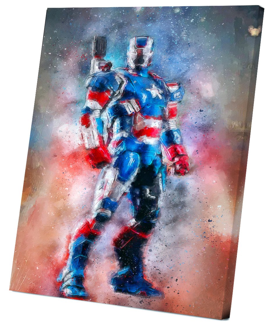 Iron Patriot 10x14 inches Stretched Canvas