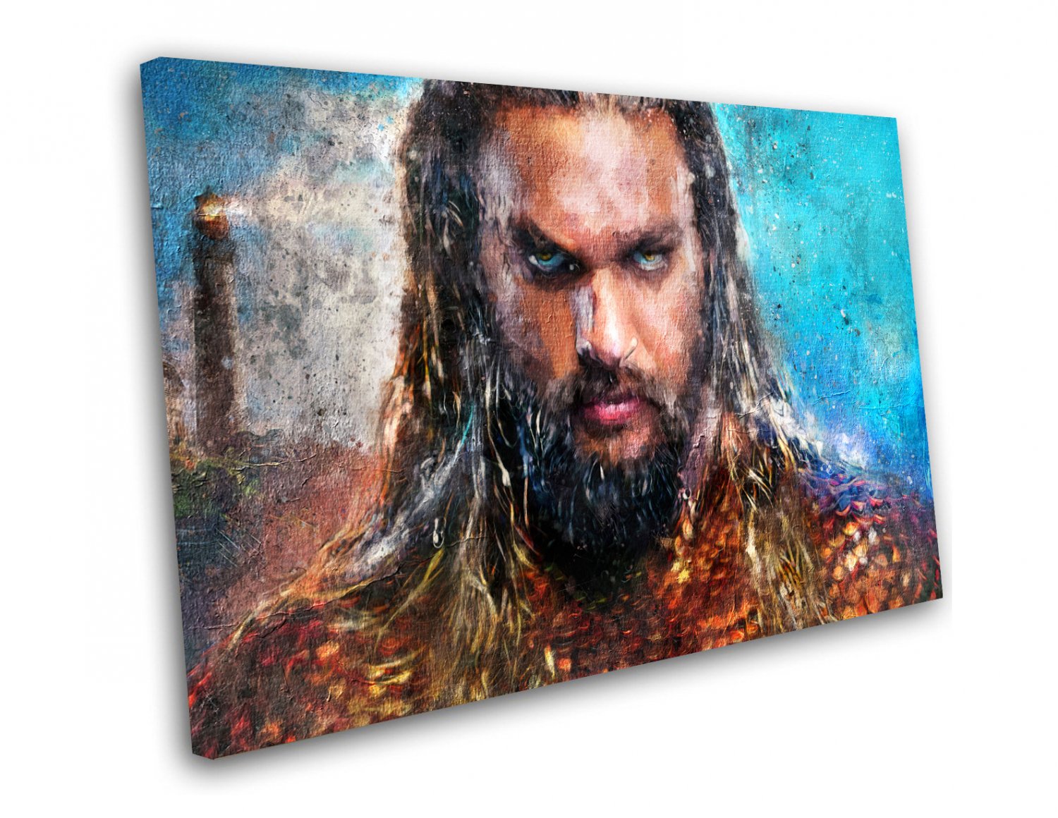 Aquaman, Jason Momoa, Movie 10x14 inches Stretched Canvas