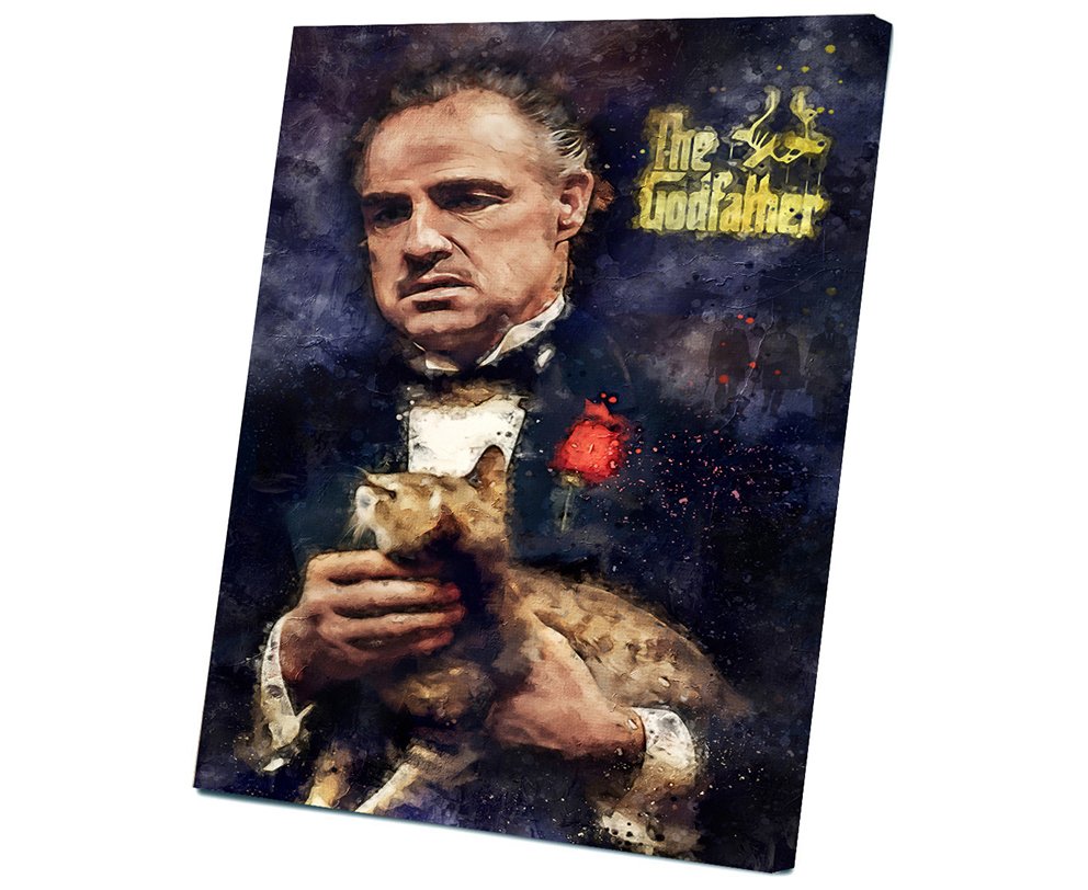 The Godfather, Vito Corleone, Marlon Brando 14x20 inches Stretched Canvas