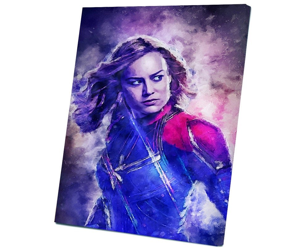 Captain Marvel 8x12 inches Stretched Canvas