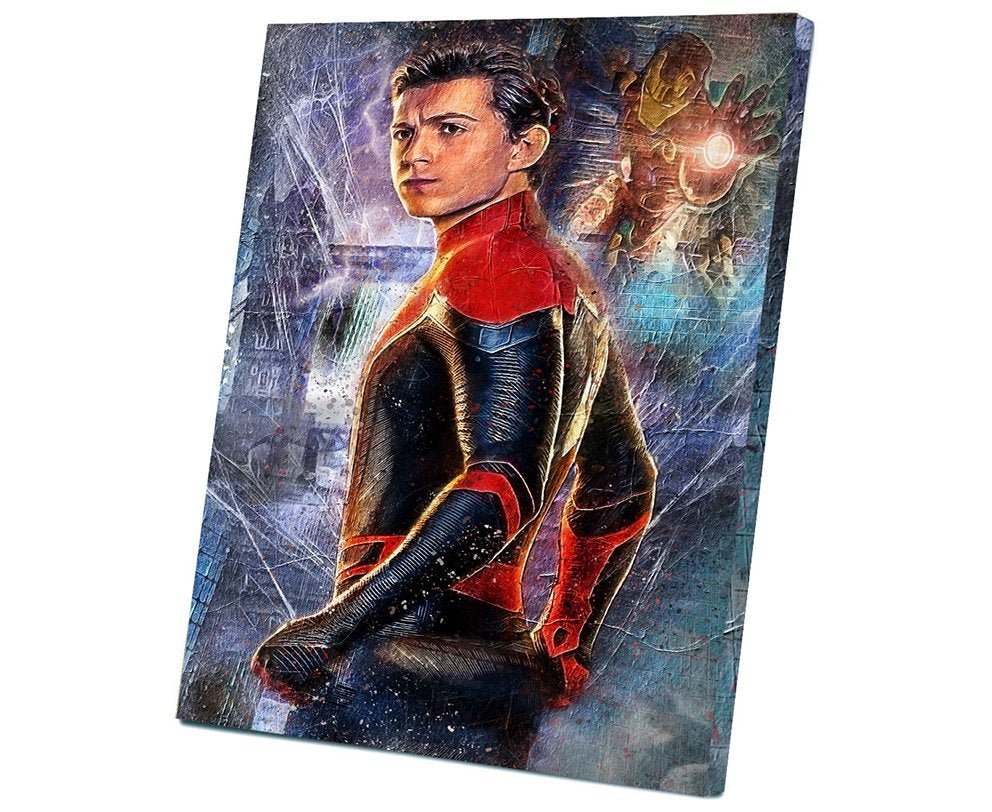 Spider-Man Far from Home, Spiderman, Peter Parker 14x20 inches Stretched Canvas