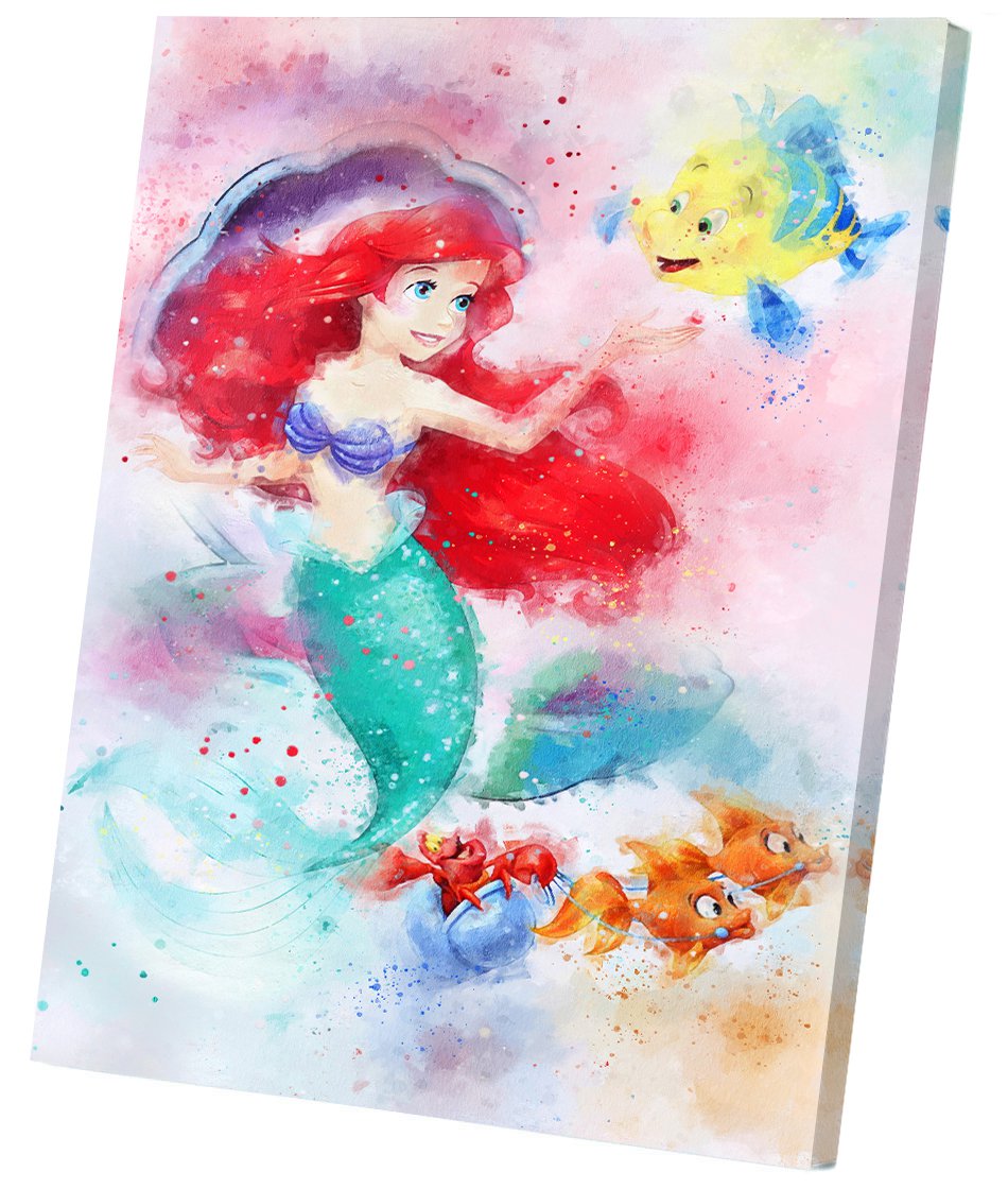 Ariel Disney Princess 14x20 inches Stretched Canvas