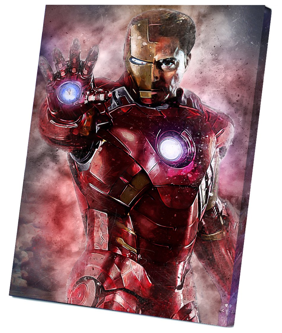 Avengers Endgame, Iron Man, Tony Stark, Robert Downey Jr, 8x12 inches Stretched Canvas