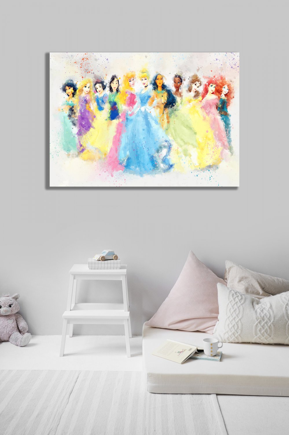 Disney Princesses  8x12 inches Canvas Print