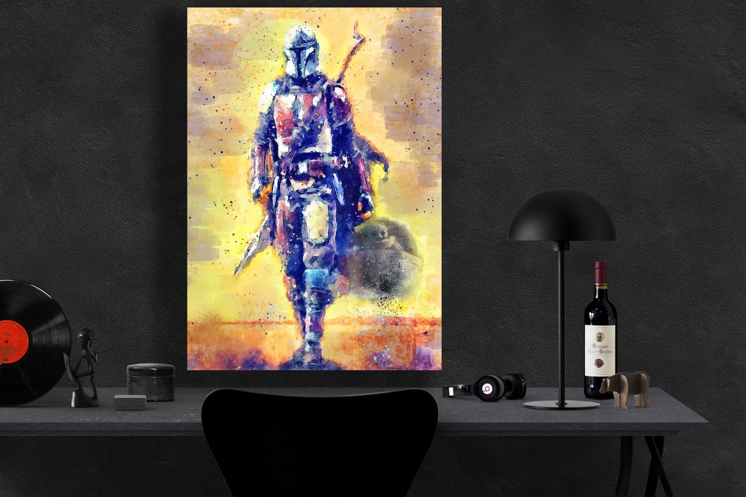 The Mandalorian, Star Wars, Pedro Pascal 13x19 inches Canvas Print