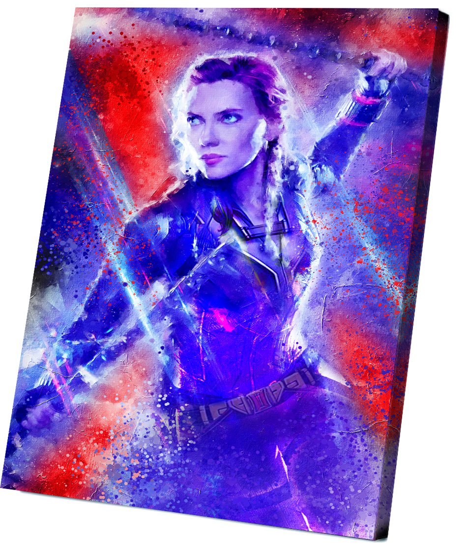 Black Widow 8x12 inches Stretched Canvas