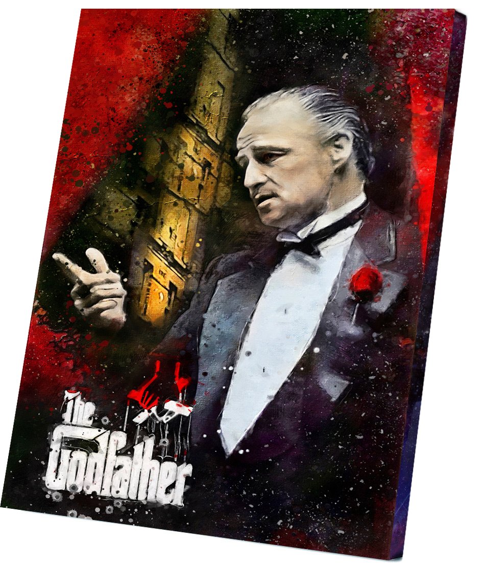 The Godfather, Vito Corleone, Marlon Brando 8x12 inches Stretched Canvas