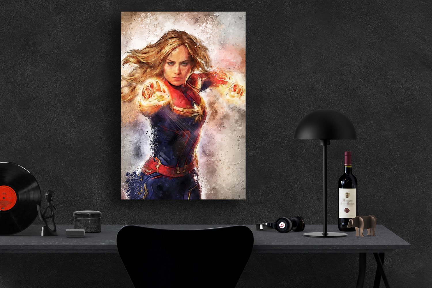 Captain Marvel 13x19 inches Canvas Print