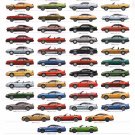 Ford Mustang 50th Anniversary Edition Chart 18x28 inches Canvas Print