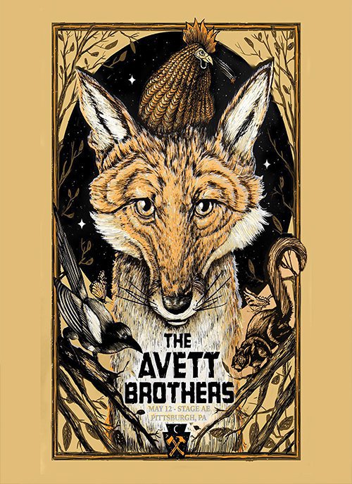 The Avett Brothers Concert 18x28 inches Canvas Print