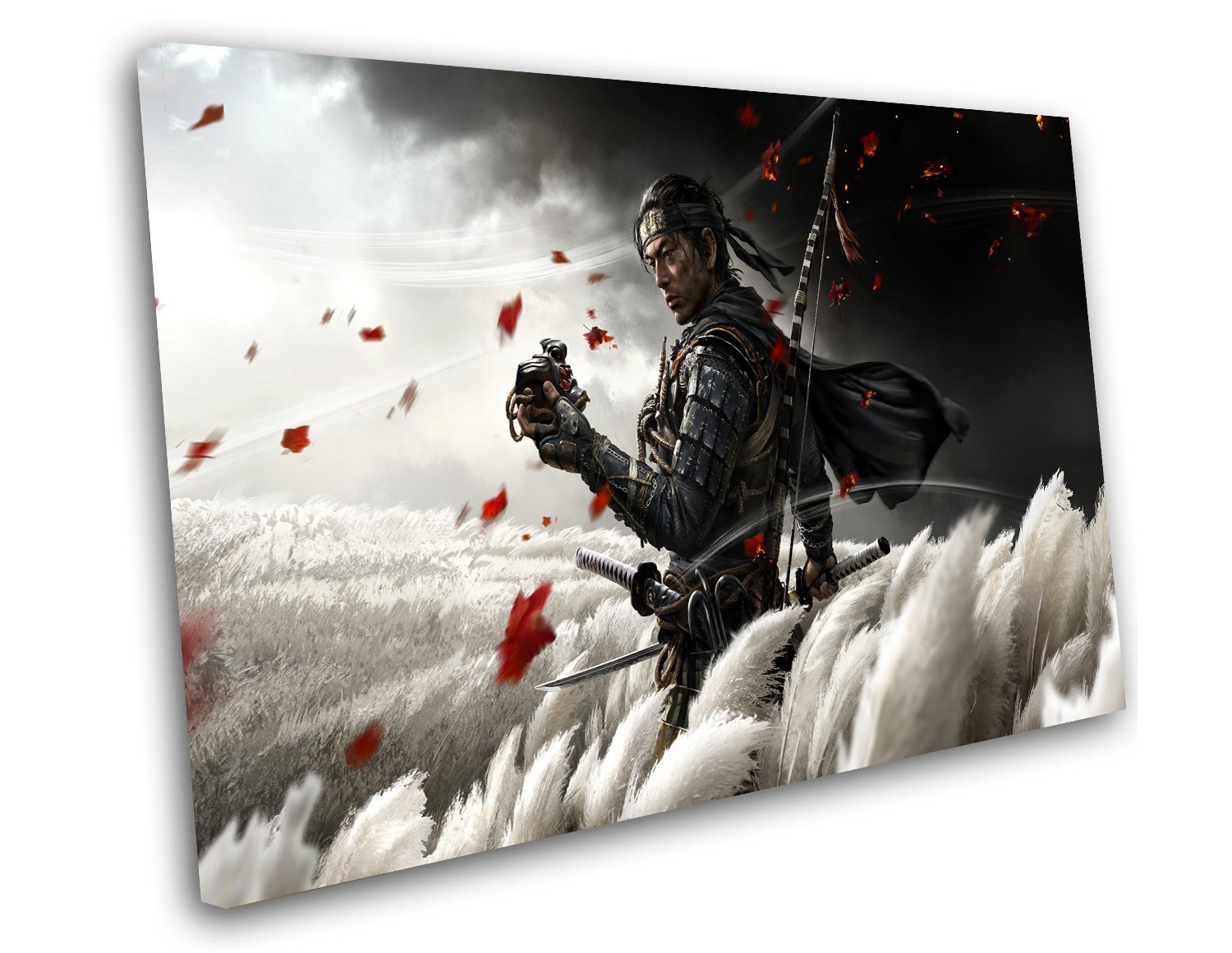 Ghost of Tsushima, Game Print, PS4 Print, 14x20 inches Stretched Canvas