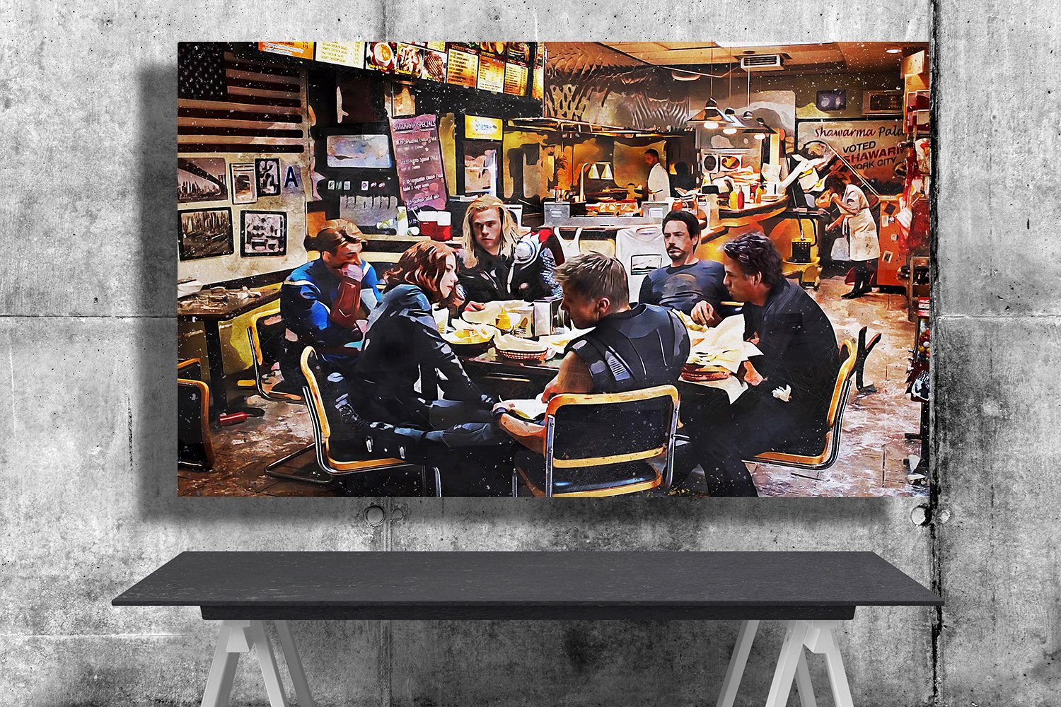 Avengers Endgame, Iron Man, Captain America, Thor, Captain Marvel, Hulk 24x35 inches Canvas Print