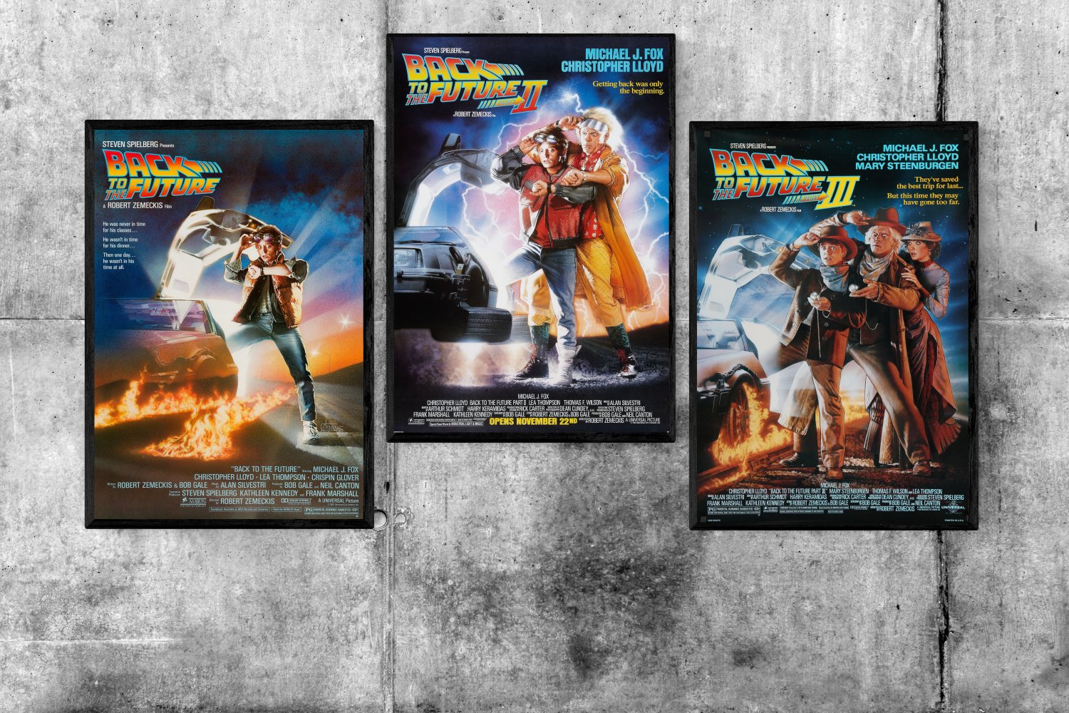 Back to the Future Movie bundle of 3 Poster Prints 18x28 inches