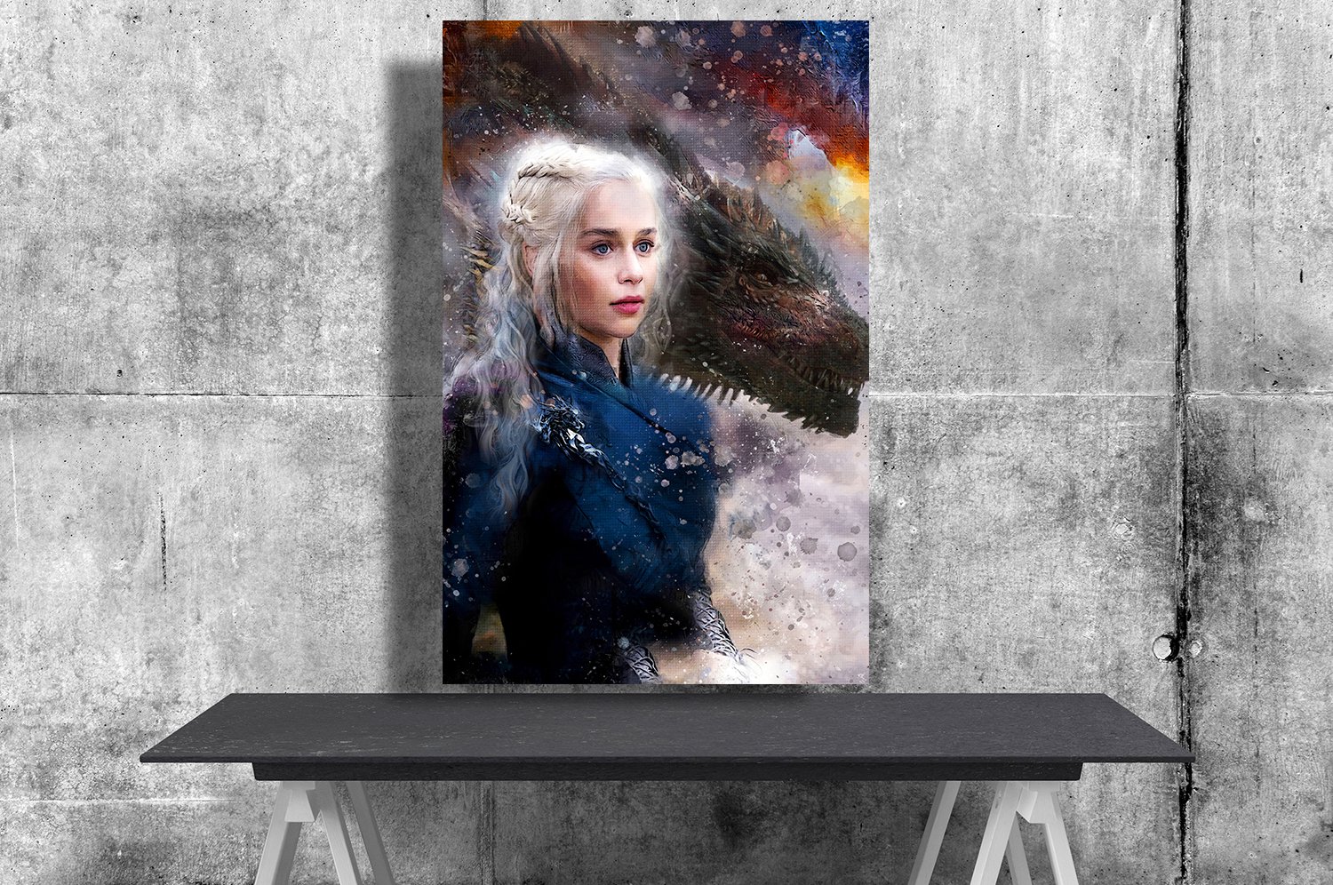 Game of Thrones, Daenerys Targaryen, Emilia Clarke 18x28 inches Canvas Print