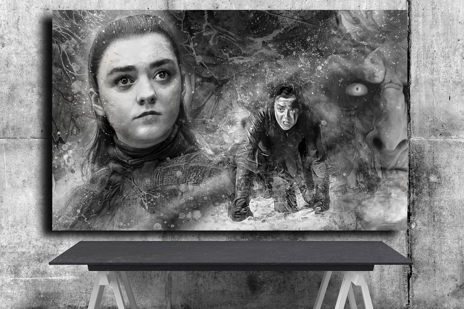 Game of Thrones, Arya Stark, The Night King  13x19 inches Poster Print