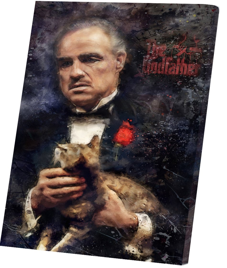 The Godfather, Vito Corleone, Marlon Brando 10x14 inches Stretched Canvas