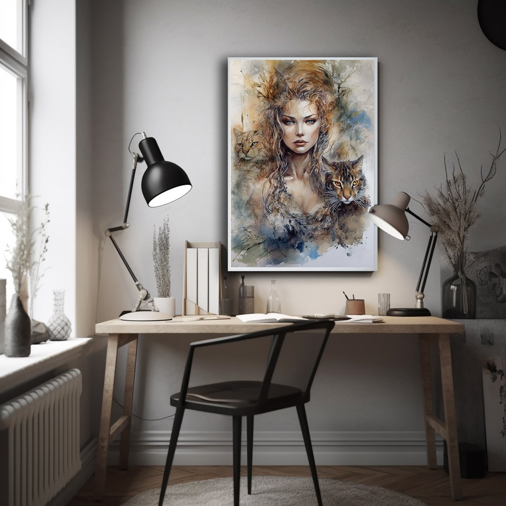 Freya goddess from Norse mythology  18x28 inches Poster Print