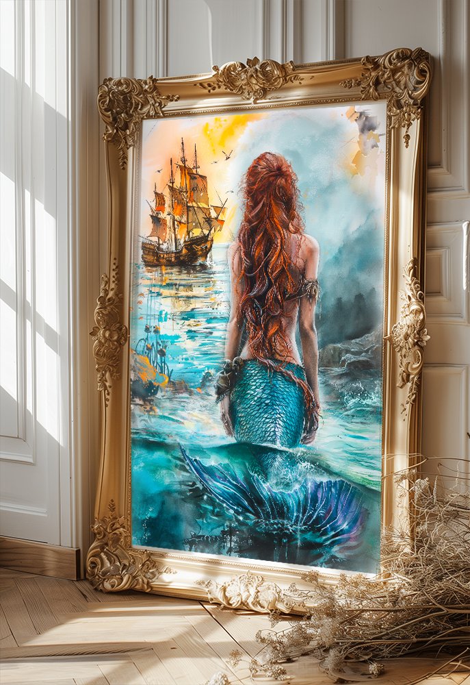 Ðermaid fantasy art 18"x28" (45cm/70cm) Poster