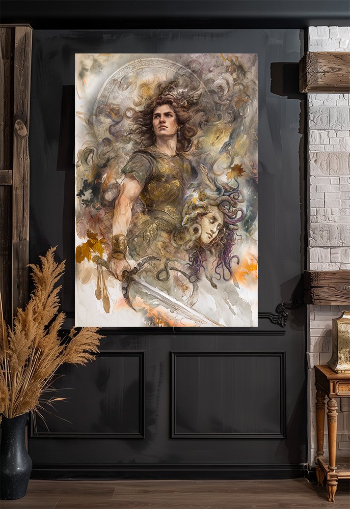 Apollo and Medusa  Greek mythology   13x19 inches Poster Print