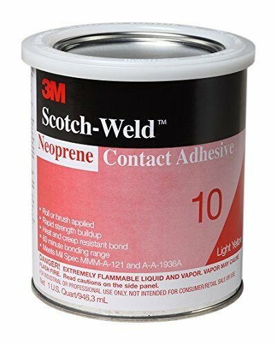 3M 20272 Scotch-Weld Neoprene Contact Adhesive, Light Yellow, 1 Qt.