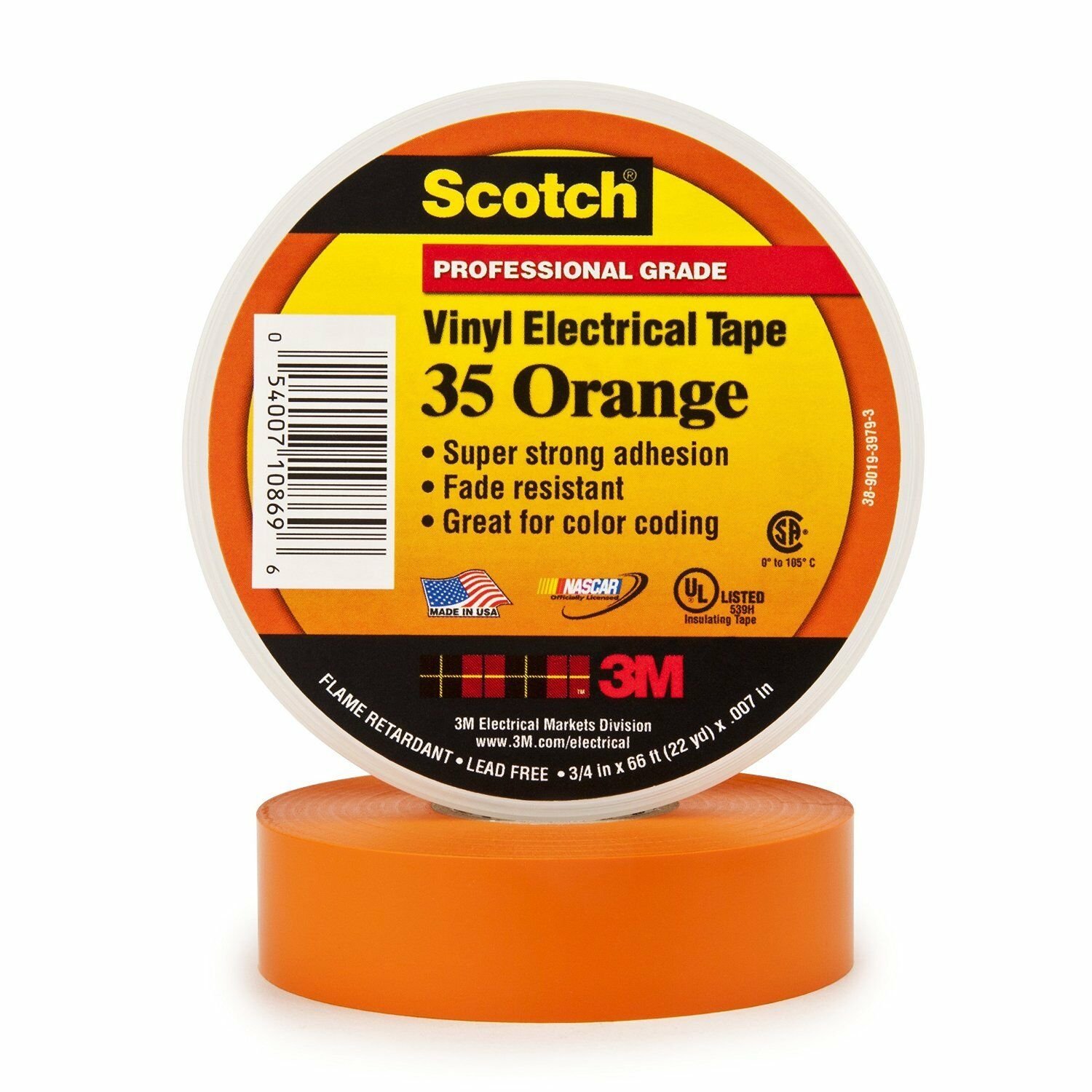 3M Scotch #35 Orange Electrical Tape 10869-BA-10