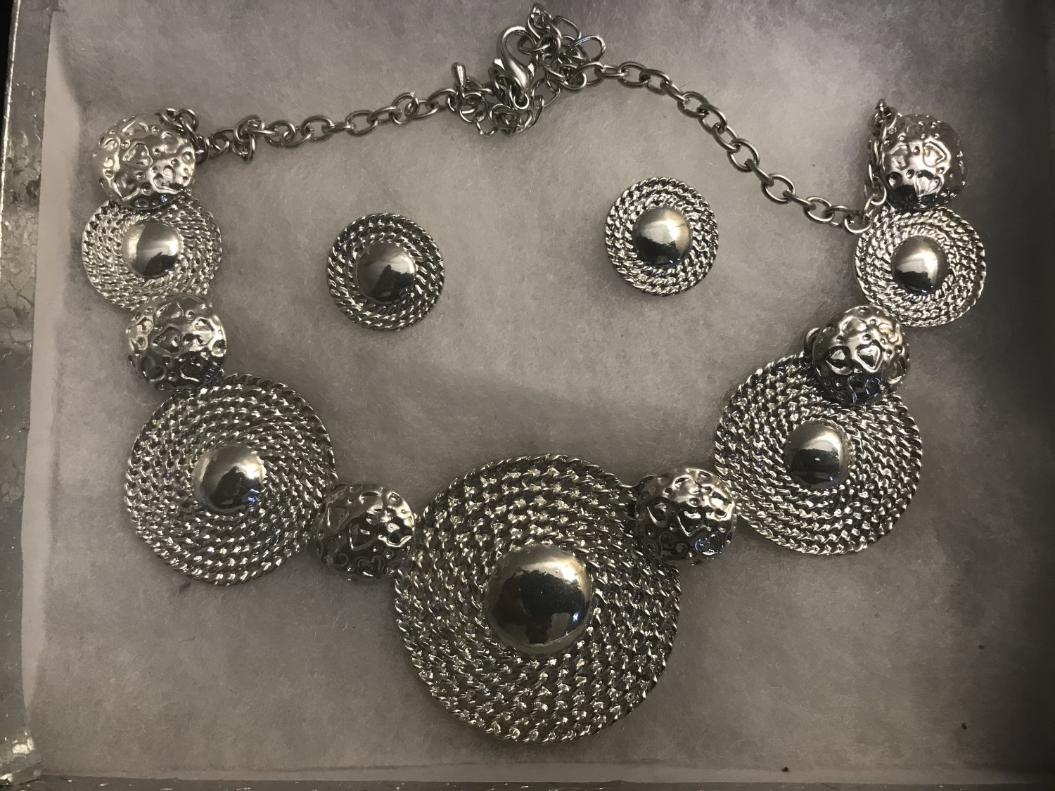 Silver Necklace Set