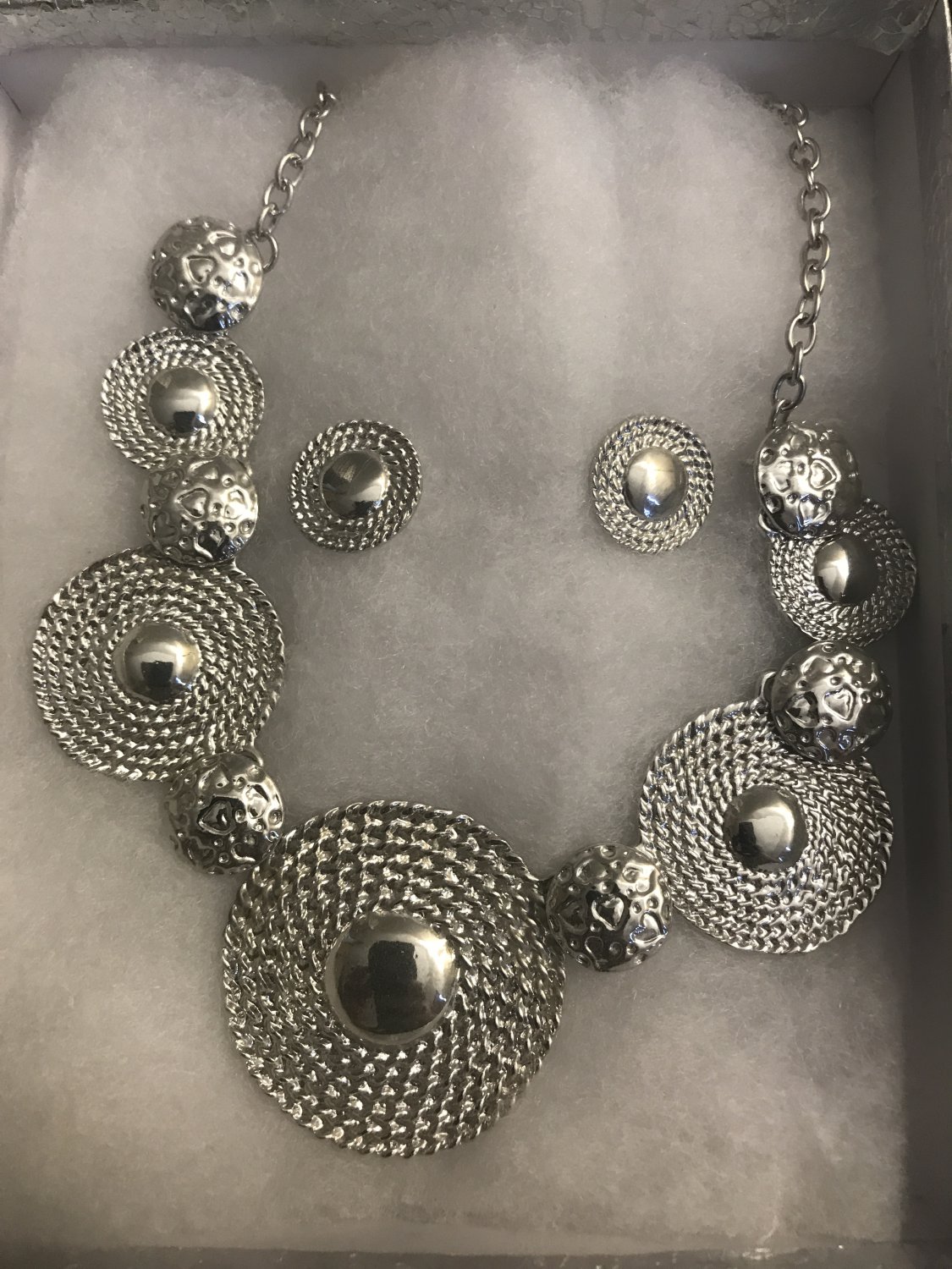 Silver Necklace Set