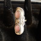 Adjustable Pink and Silver Ring