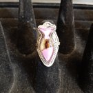 Adjustable Pink and Silver Ring
