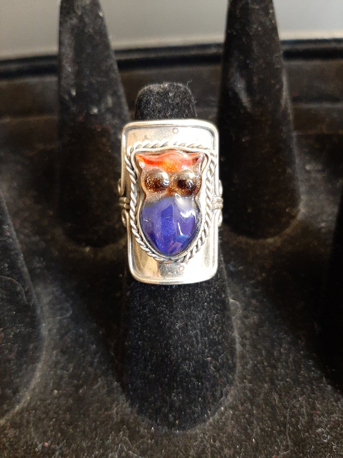 Adjustable Purple and Orange Ring