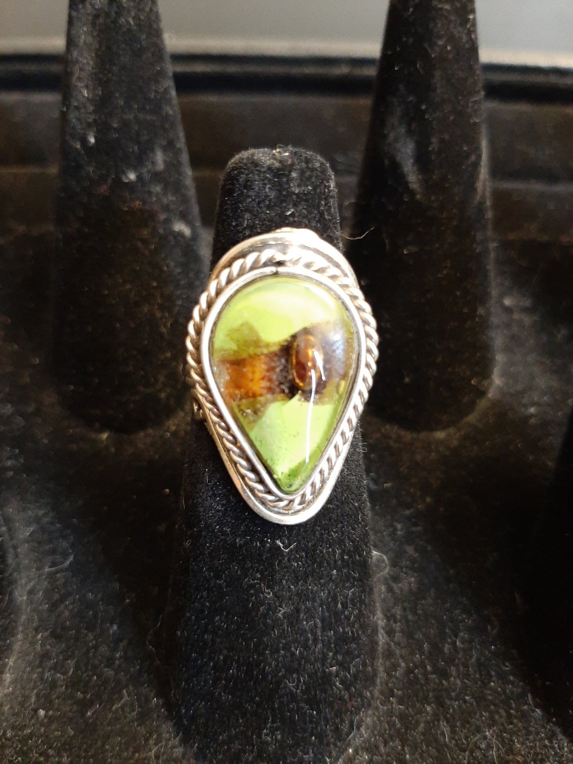 Adjustable Green Ring