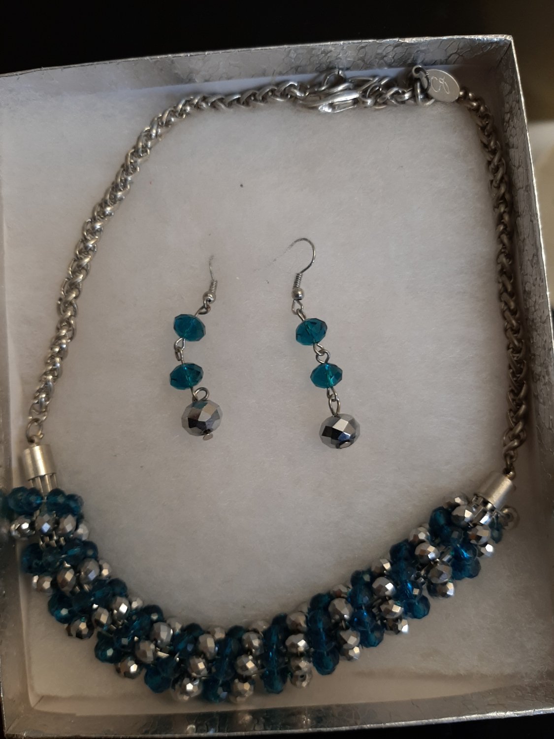 Blue Bead Necklace Set