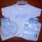 Got Milk Size  3-6 Months Medium Blue Boy Baby T-Shirt 4 Washcloths Cap and Booties