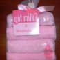 Got Milk Size 3-6 Months Medium Pink Girl Baby T-Shirt 4 Washcloths Cap Booties