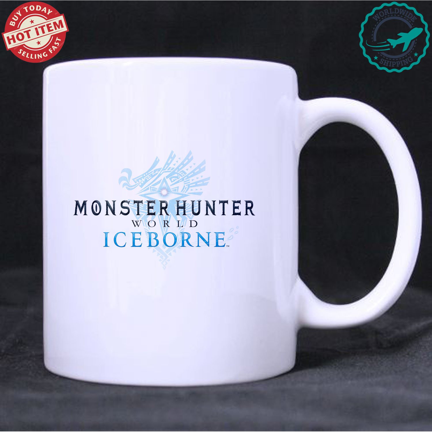 Monster Hunter World Iceborne Adventures-Action Games PS4 Xbox-One White Mug